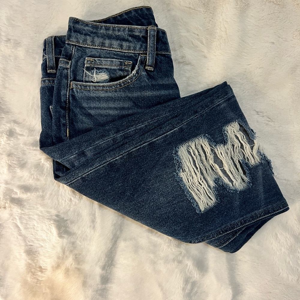 Flying Monkey High Rise Distressed Jeans - Picture 3 of 6